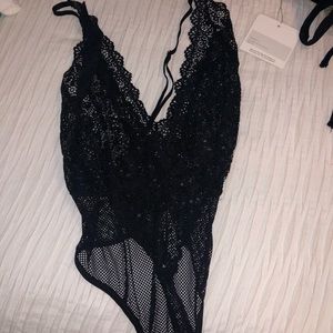 Mesh/lace body suit